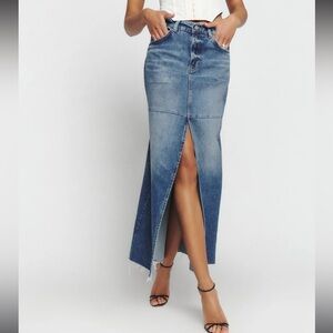 REFORMATION TAZZ DENIM MAXI
